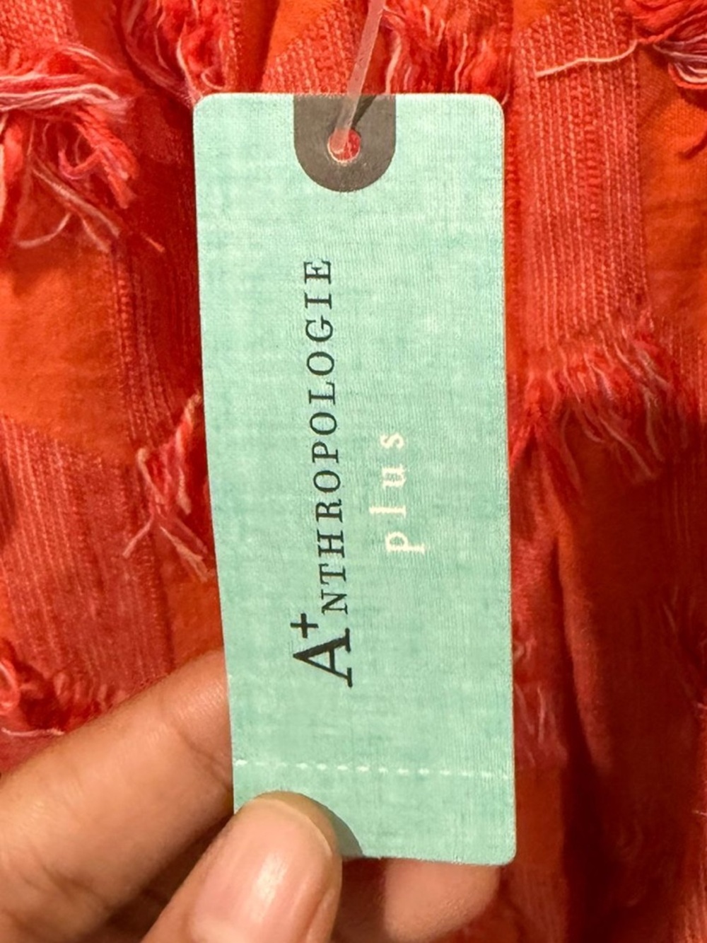 Anthropologie Orange Textured Tiered Midi Dress - Picture 10 of 10